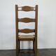 Set of 6 rustic oak straw chairs