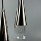 60s 70s hanging lamp cascade lamp 5 lights glass & chrome space age design