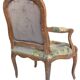 Fauteuil cabriolet d'époque Louis XV estampillé MDLP de Martin Delaporte