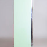 Turquoise Bauhaus three door wardrobe made in 1930s Czechia by Vichr a spol.
