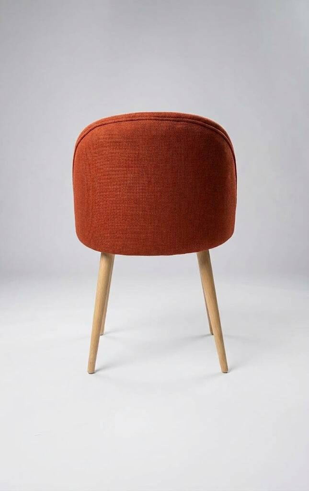 Chaise Tissu Rouge Pieds Bois