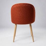 Chaise Tissu Rouge Pieds Bois