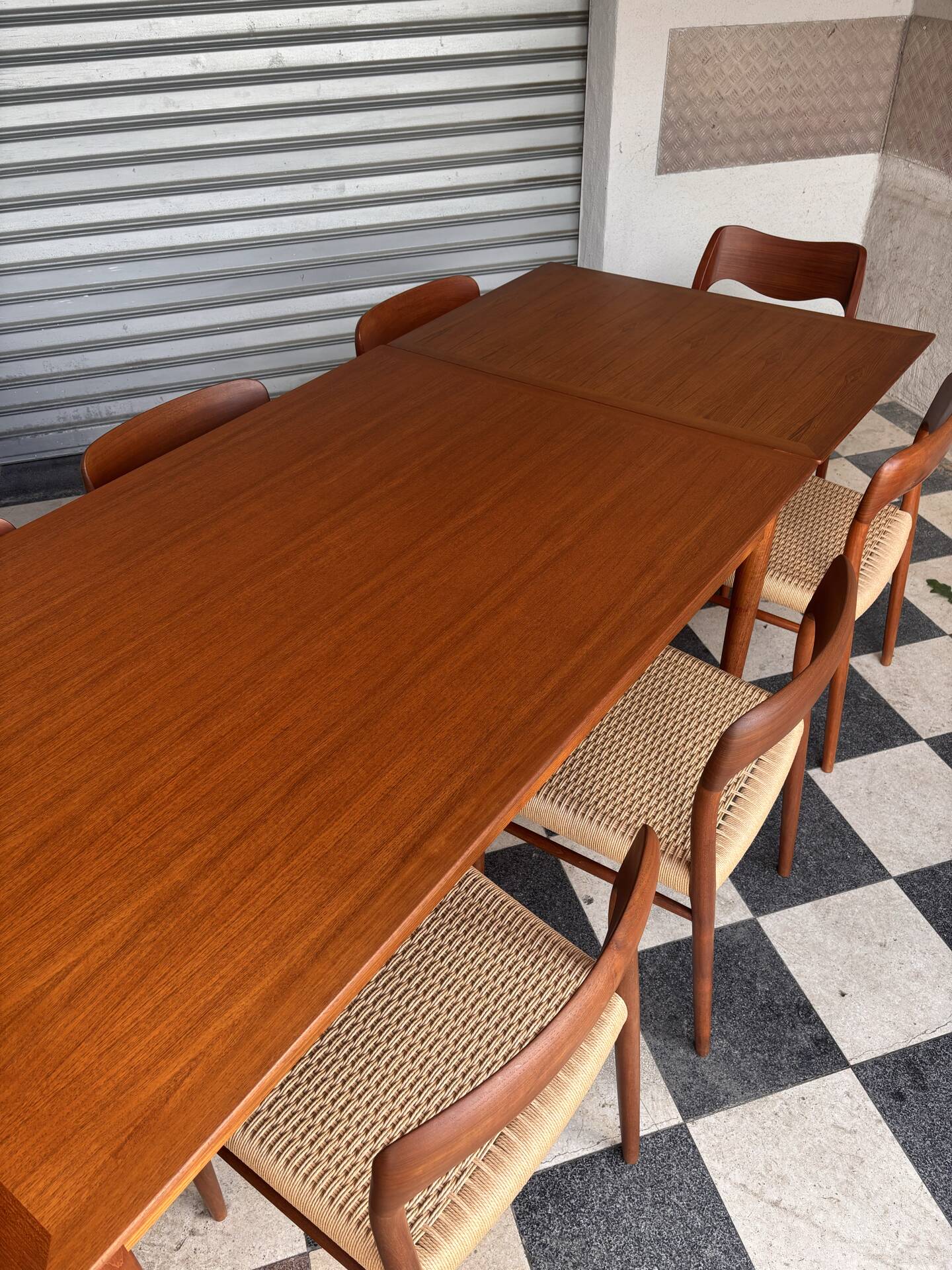 Large Danish teak table