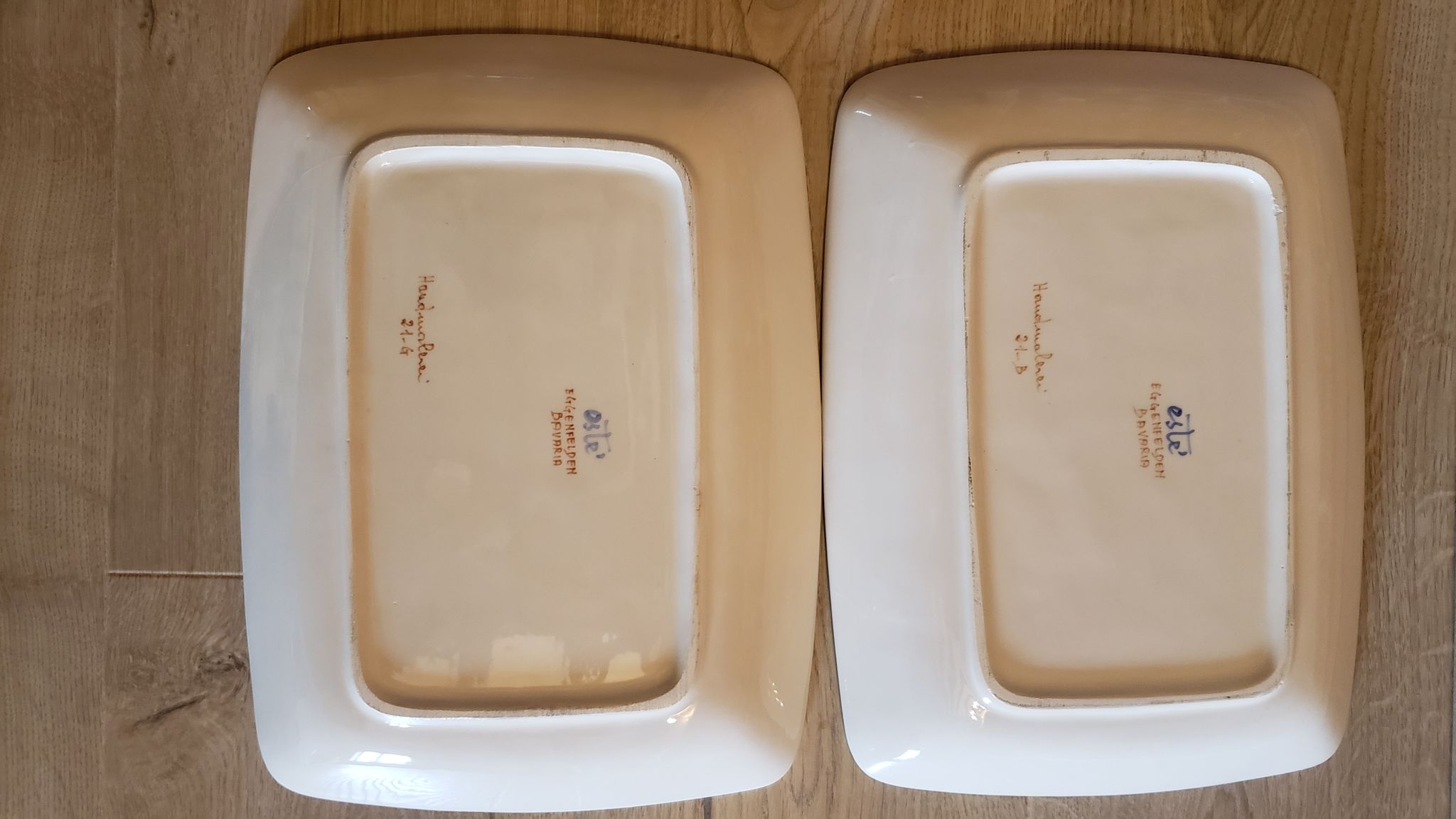 2 rectangular hollow dishes Bavaria