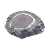 Empty pocket in gray agate, 1970s