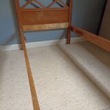 Lit vintage année 60 une place en bois massif clair