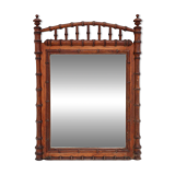 Antique 19th century faux bamboo mirror in wood, France
