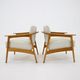 1960s Pair of Oak Armchairs, Czechoslovakia