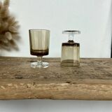 6 smoked liqueur glasses luminarc france