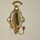 Large Swedish brass wall sconces in mid-century baroque style.