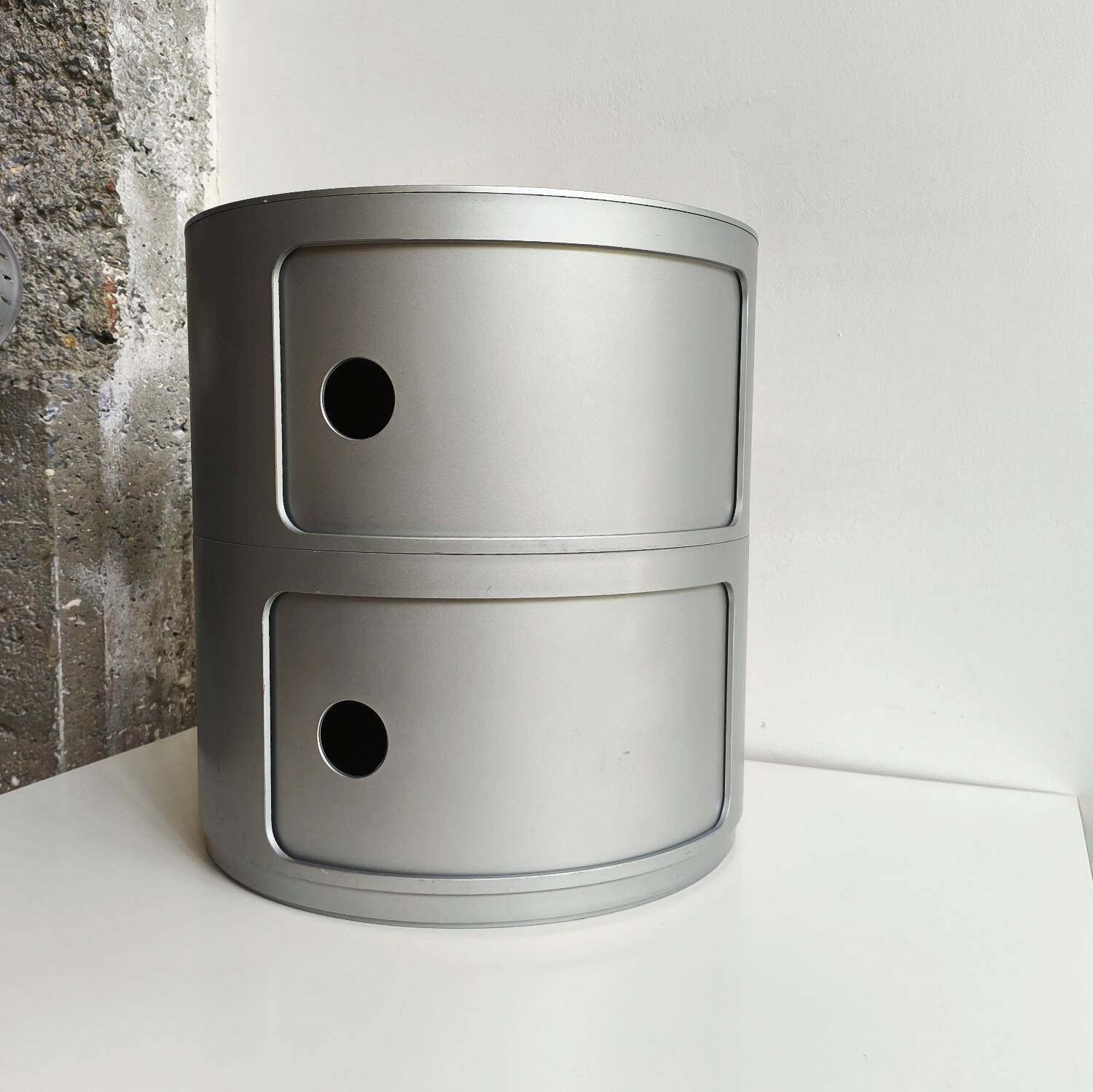 Modular components Kartell silver, A. Castelli