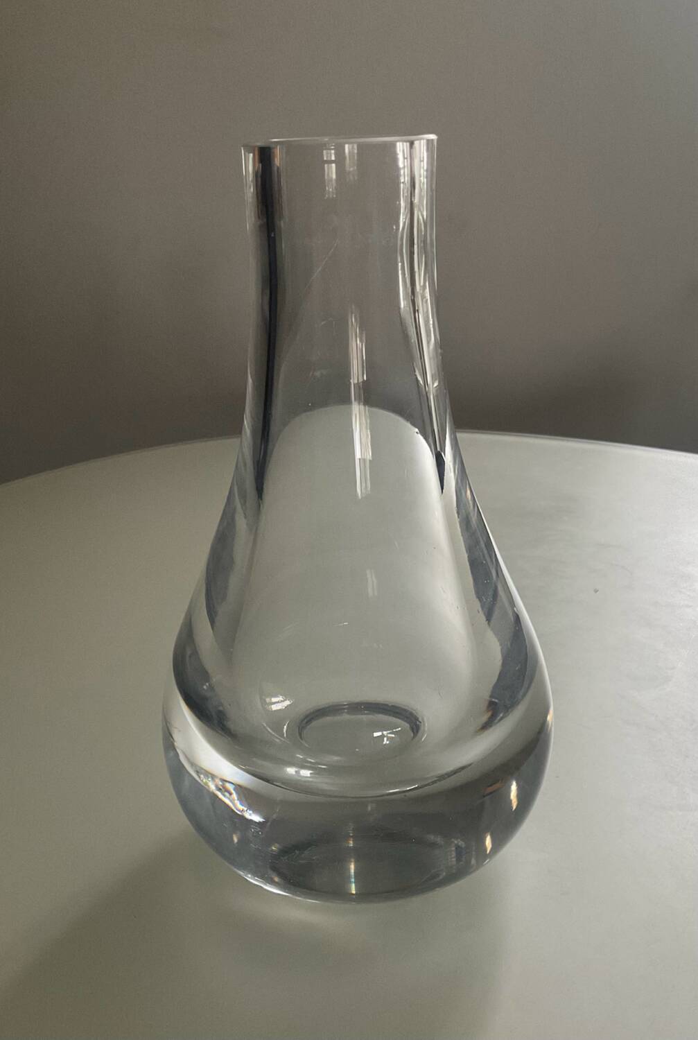 Vintage Crystal Bulb Vase