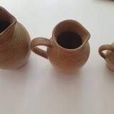 Set of 3 Village stoneware pots