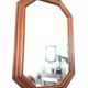 Hexagonal mirror in art deco wood 1950
