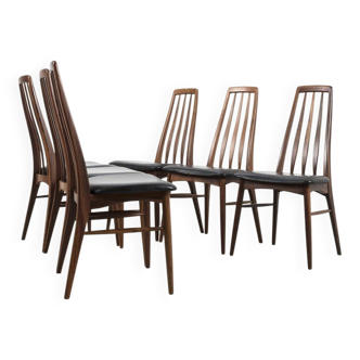 Set of 6 'Eva' chairs by Niels Koefoed