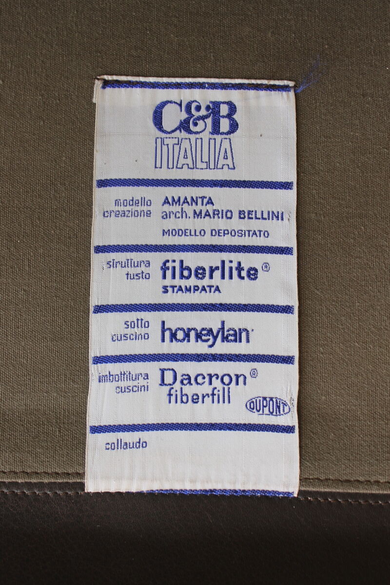 "Pair Bellini leather chairs"