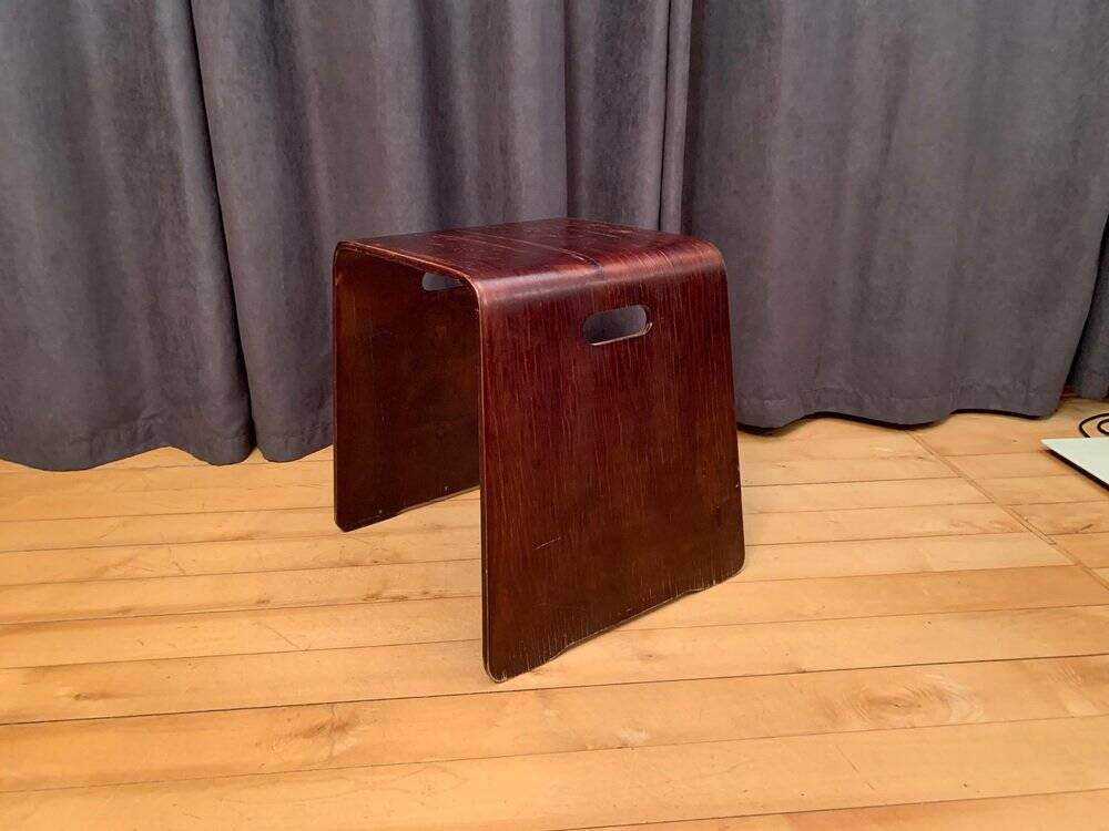Scandinavian wooden stool, 1970s