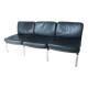 Ensemble  de salon cuir noir Knoll 3 + 2 + 1 pl.