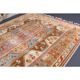 Vintage Turkish Oushak handmade wool cotton orange area rug 201x281