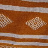 Kilim jaune fait à la main en laine 190x105cm