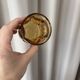 Set of 4 amber liqueur/bourbon glasses Empoli – Italy, 1970s