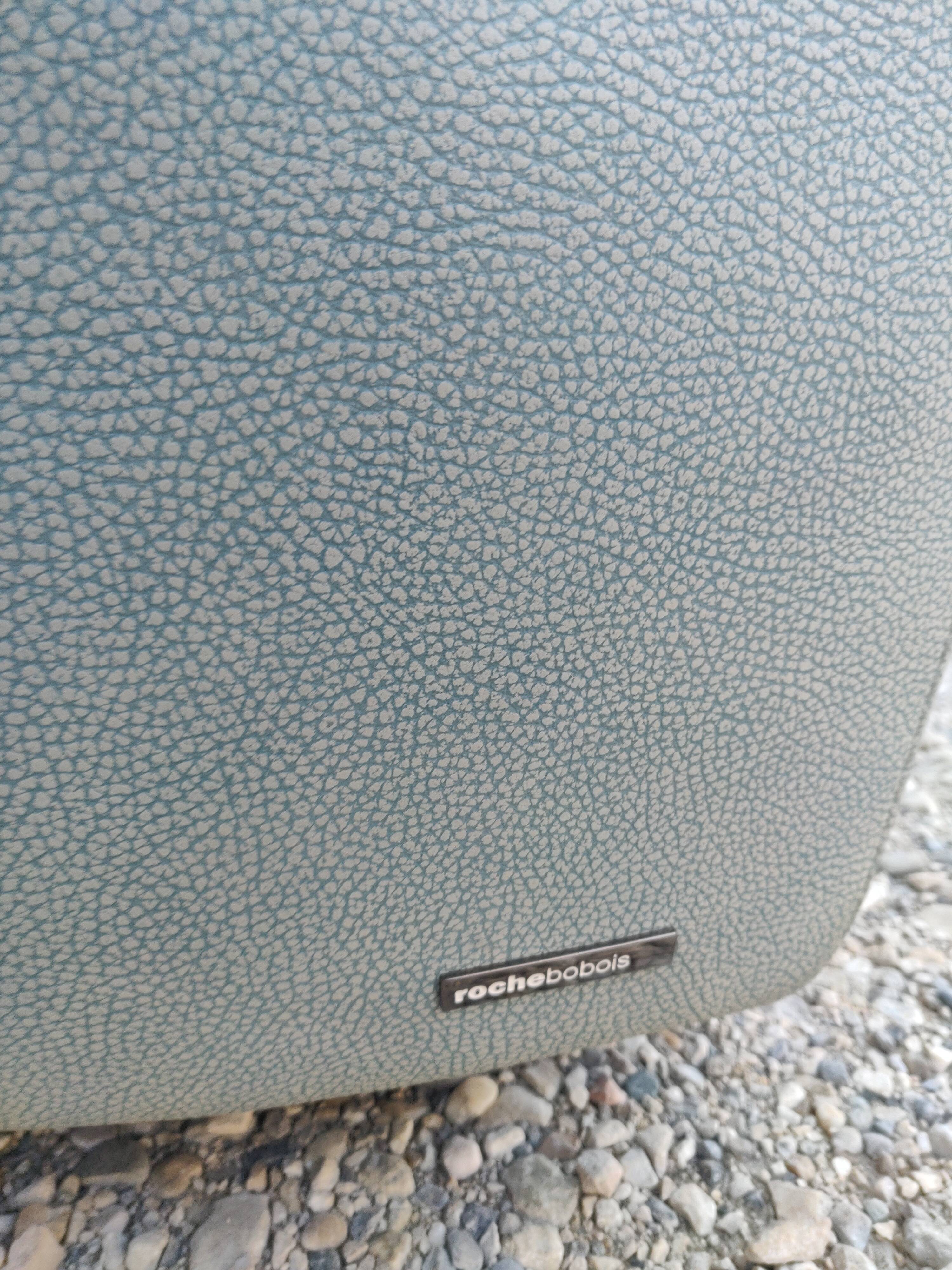 Canape design roche bobois blue leather