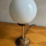 Vintage glass globe table lamp
