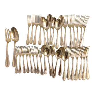 Ménagère 38 pièces Christofle modèle Rubans, en métal argenté, XXème siècle