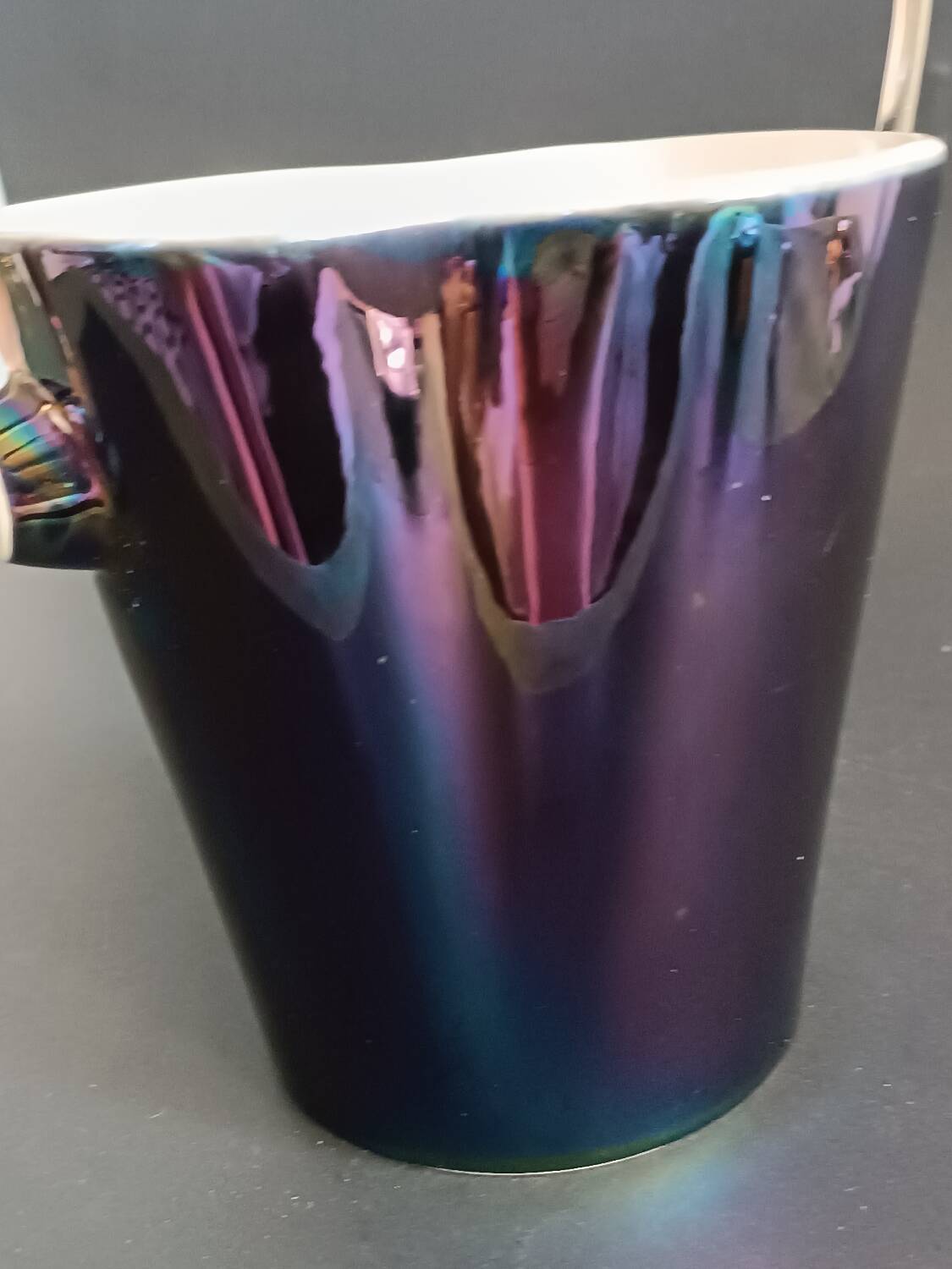 Verceram Black Iridescent Ceramic Ice Bucket