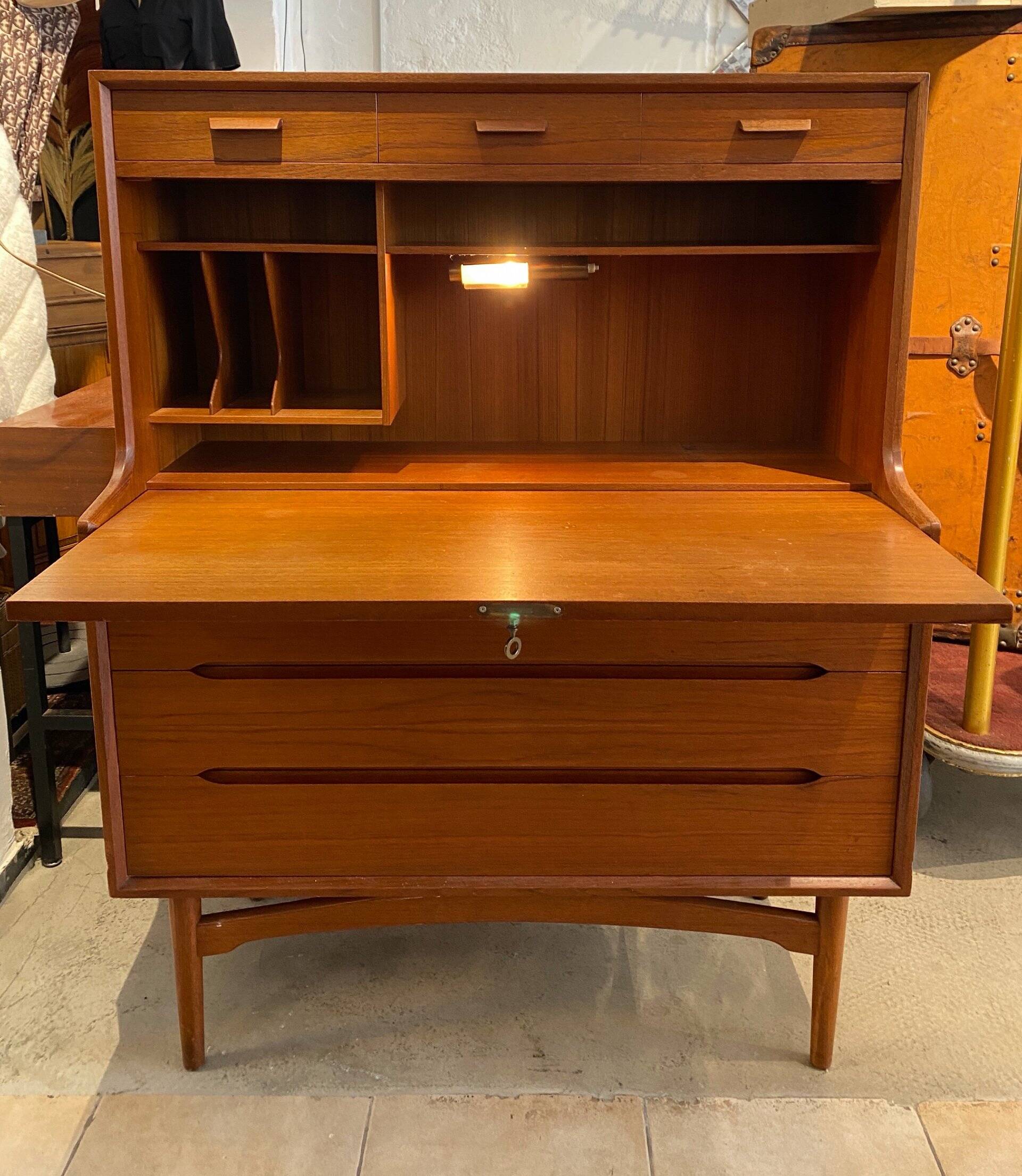Danish teak secretary desk, 1960