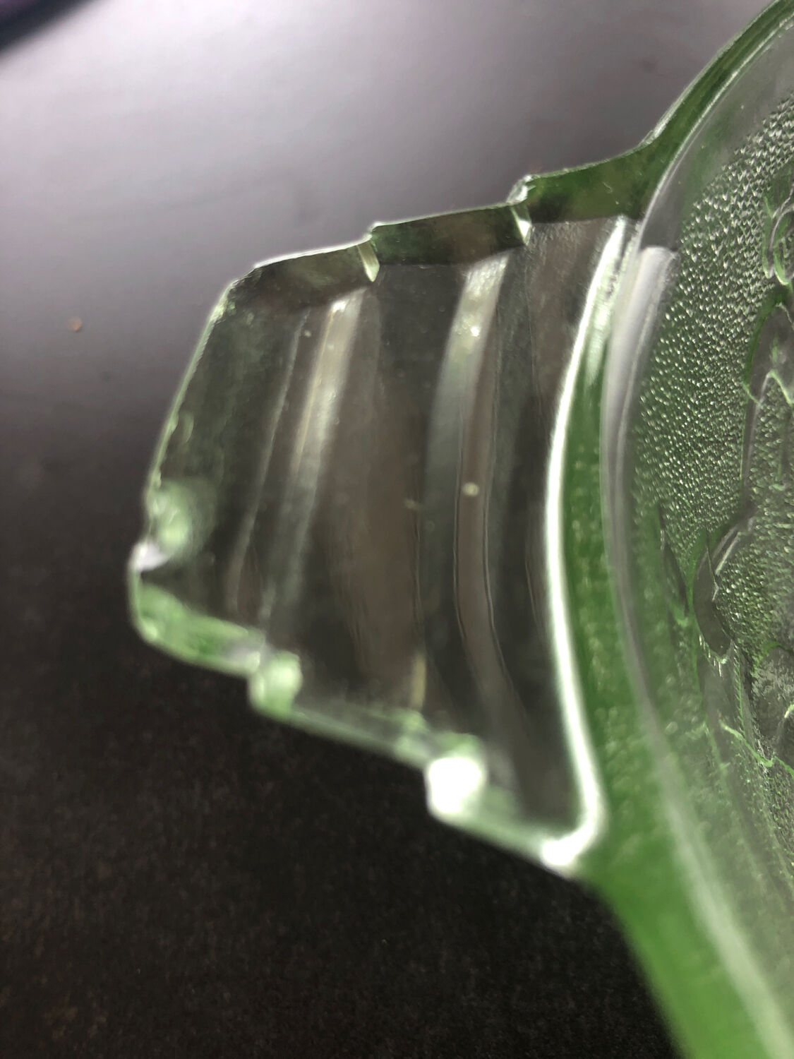 Green glass Breton bowl