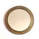 Round brass porthole mirror, 60s
