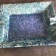 Modernist porcelain ashtray laure japy rectangular shades blue / green