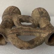Pichet double terre cuite XVII e siècle ou avant,  Maroc