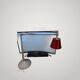 Philippe Starck Archimoon K lamp for Flos 1998 with red collar.