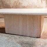Travertine coffee table