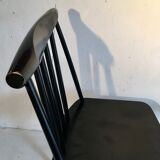 Pair of Black Chairs by Folke Palsson for FDB MOBLER Denmark 1966