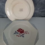 Lot of 6 flat plates Digoin Sarreguemines