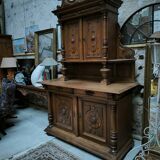 2 body sideboard in solid oak circa 1880