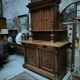 Two-part solid oak buffet circa 1880