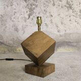 Vintage table lamp in solid oak