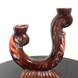 Signed ceramic Vallauris bougeoir