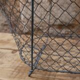 Metal folding basket