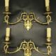 Pair of sconces with Louis XVI laurel garlands from the 19th century - Émile Muller