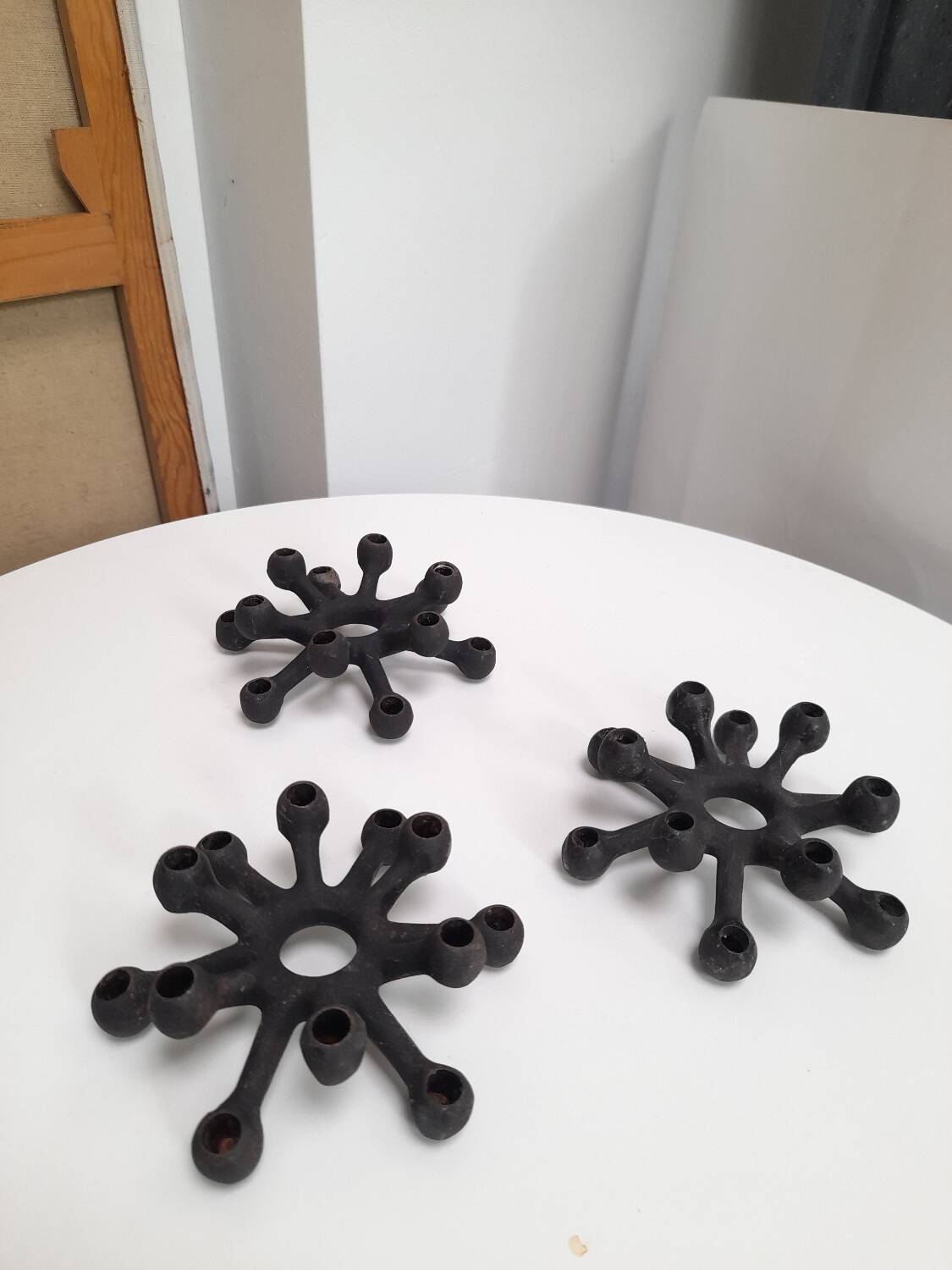 3 Spider candle holders by Jens Quistgaard dansk
