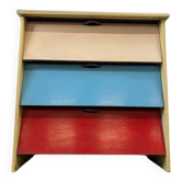 Shoe cabinet / drop-leaf furniture in vintage-coloured wood