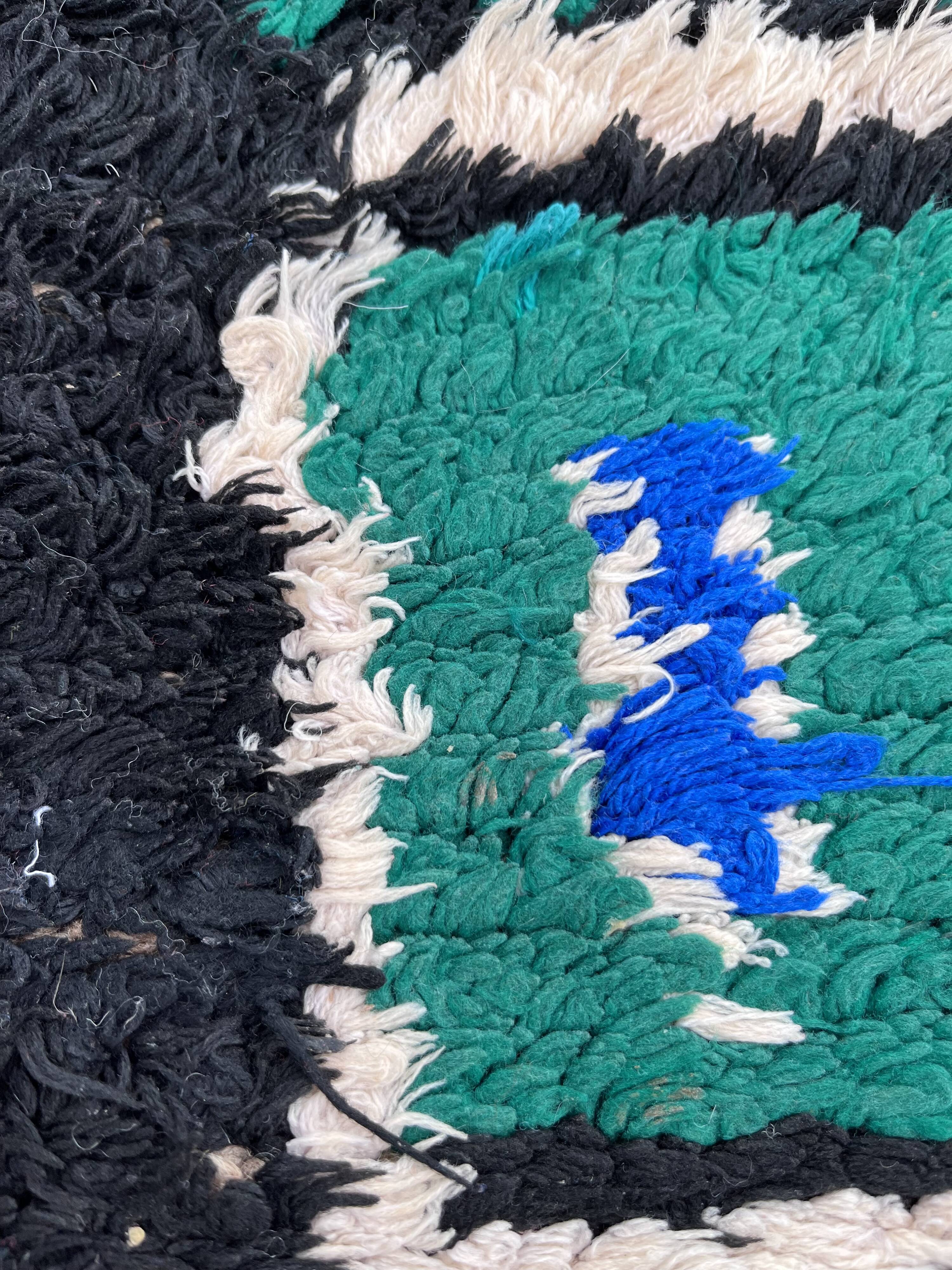 Moroccan carpet Berbere Boucherouite red