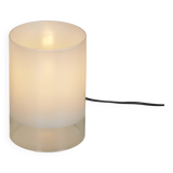 Vintage frosted glass lamp Dlg Guido Rosati Circa 1980