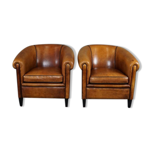 lot de 2 fauteuils club