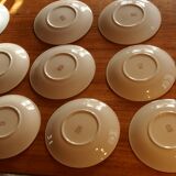 Lot of 10 vintage flat plates from the GIEN factory